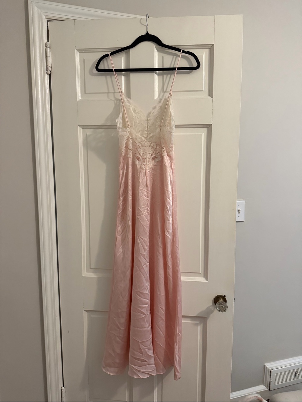 Women's Pink Lace-Trim Slip Dress - Picture 3 of 5